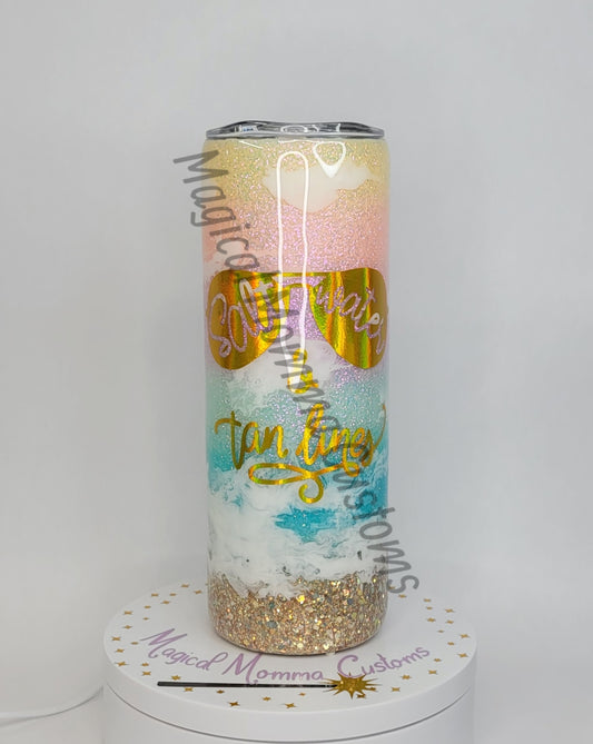 Salt Water and Tan Lines Tumbler - 20 oz