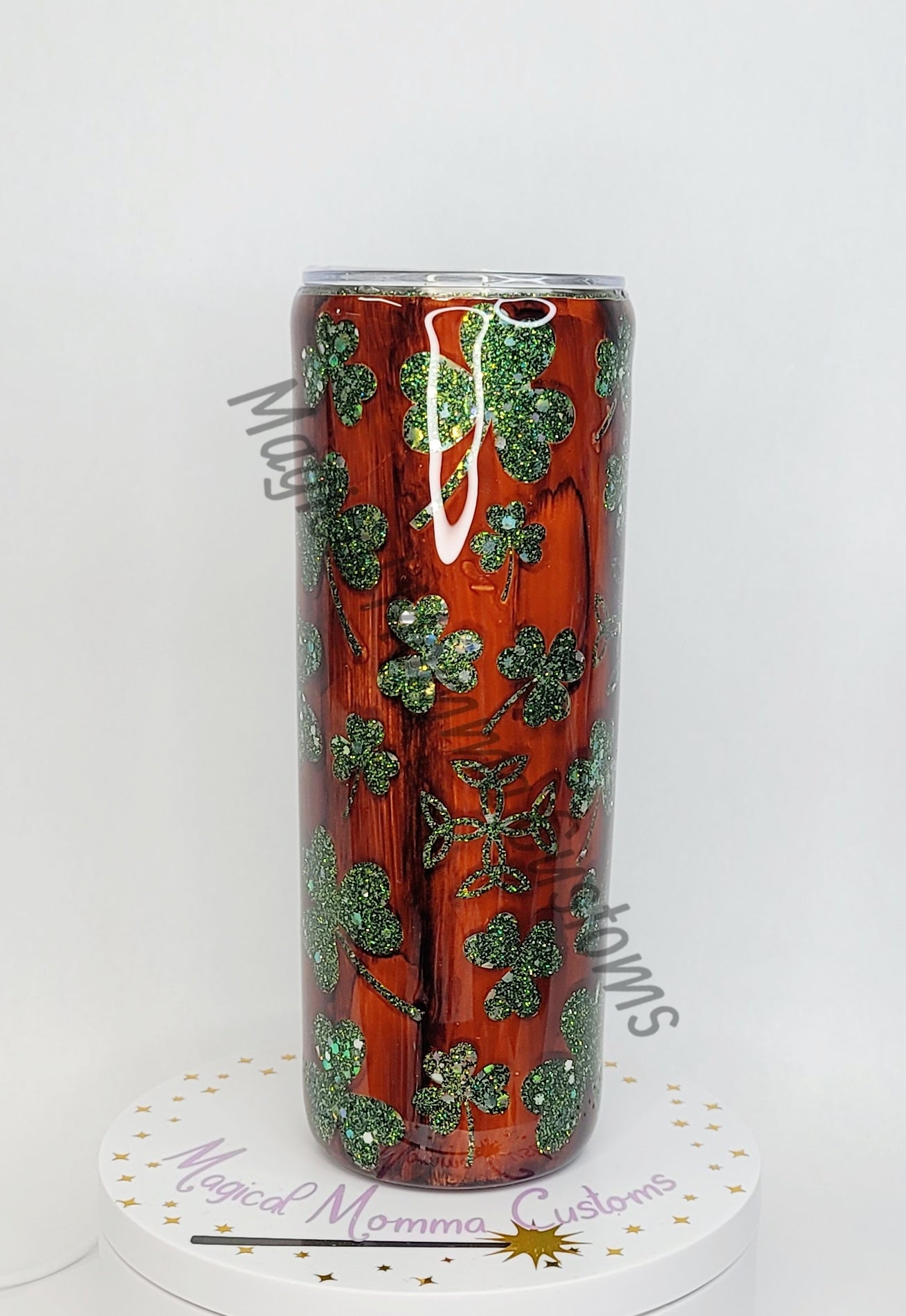 Celtic Peekaboo Woodgrain Tumbler - 20 oz skinny