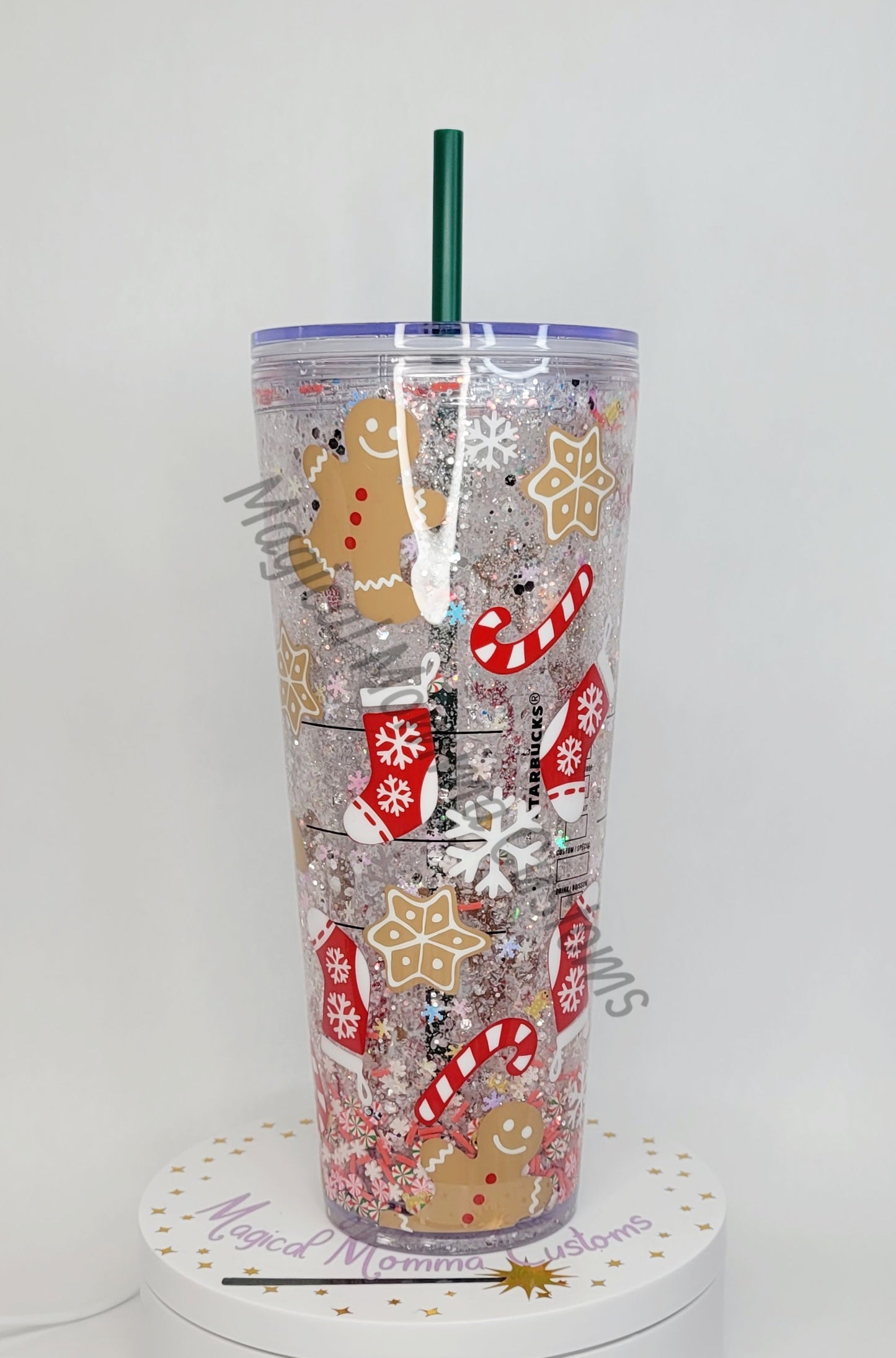 Snowglobe Tumbler - Gingerbread 24 oz