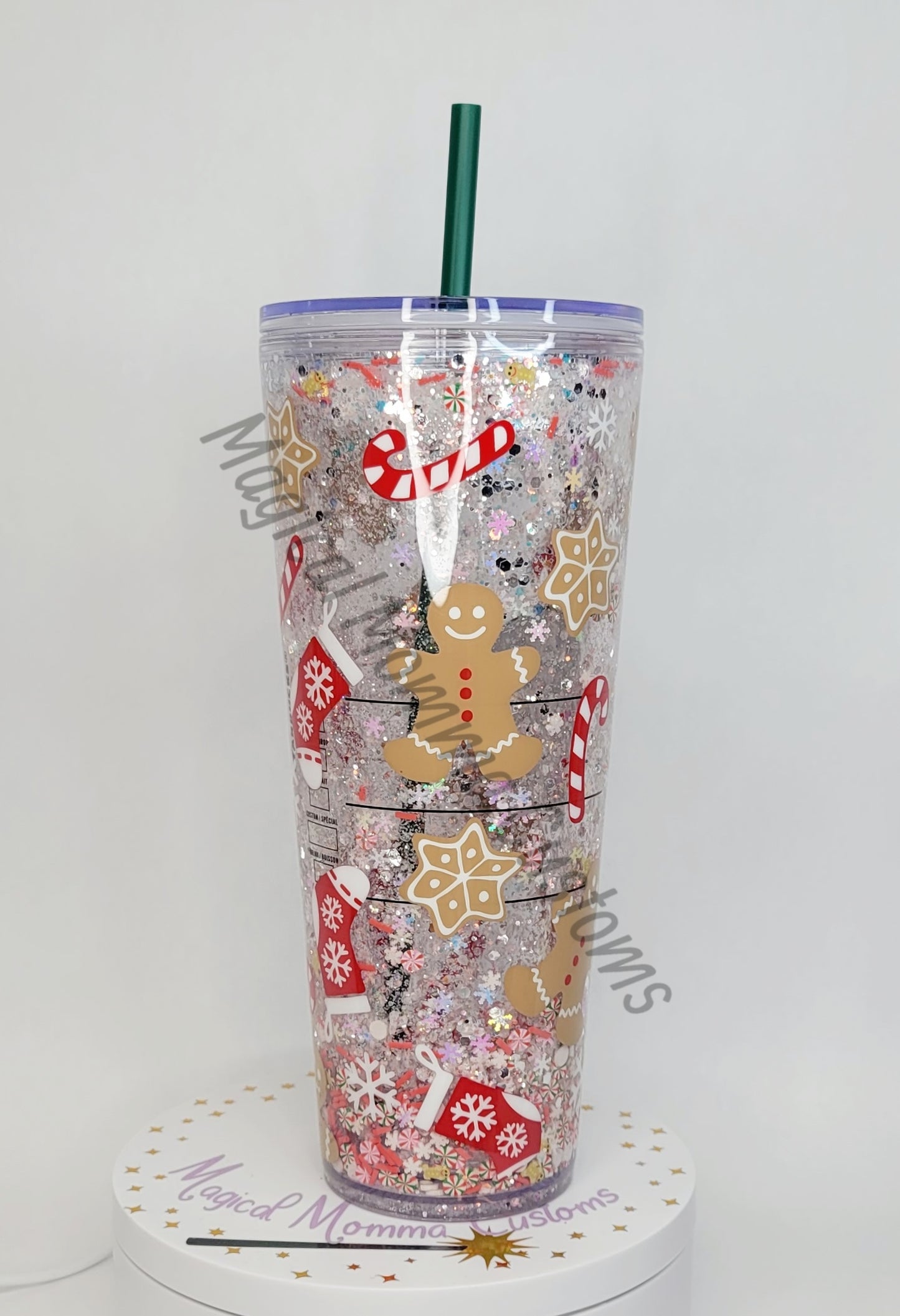 Snowglobe Tumbler - Gingerbread 24 oz