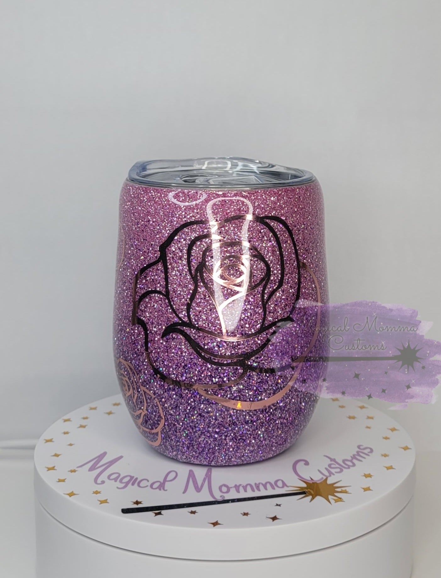 Rose Ombre Wine Tumbler - 12 oz