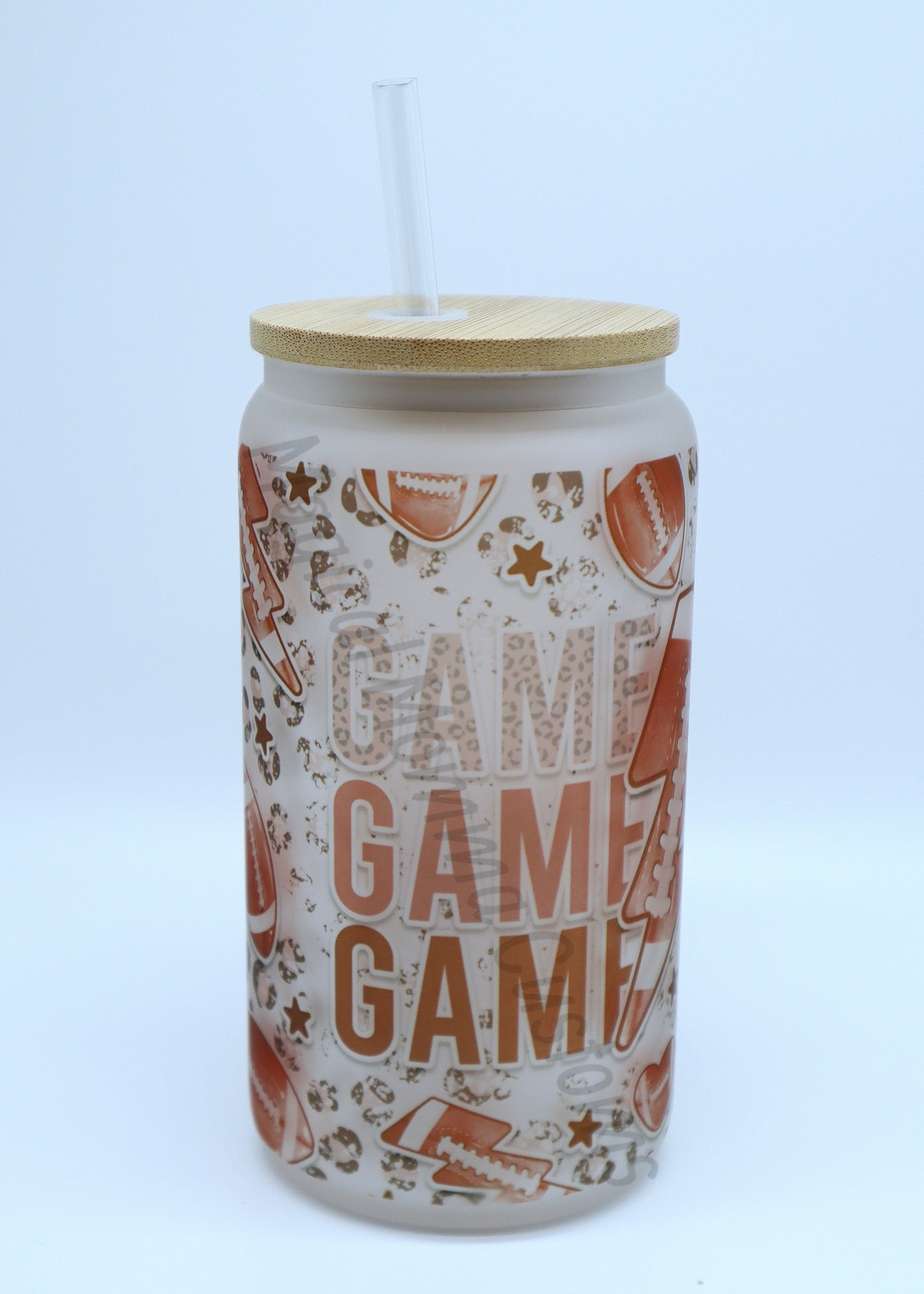 Game Day Football 16 oz Tumbler