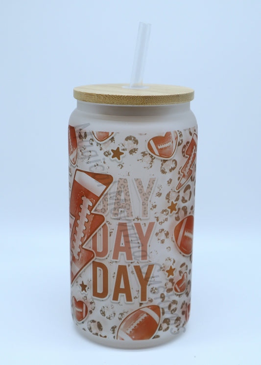 Game Day Football 16 oz Tumbler